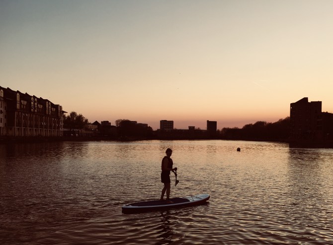 paddle-boarding